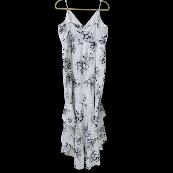 Lulu's Black and White Floral High Low Dress - Picture 8 of 10